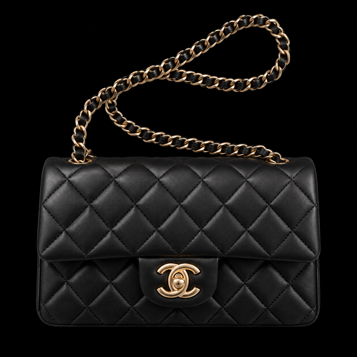 Black Flap Bag