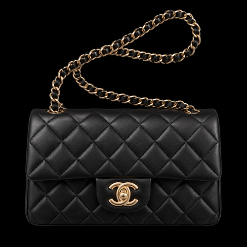 Black Flap Bag